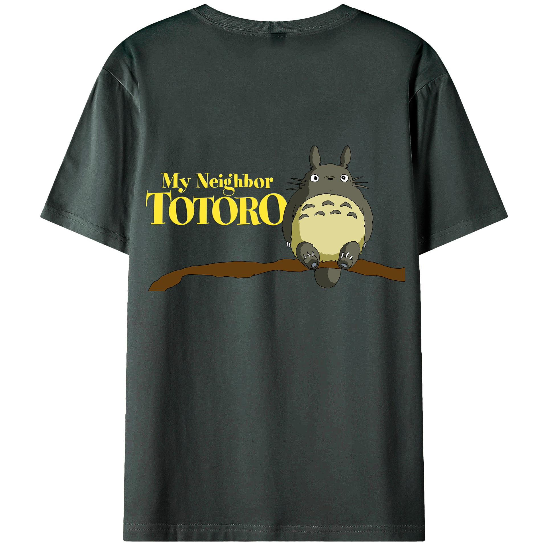 （画像用） となりのトトロ 草壁メイ 草壁サツキ My Neighbor Totoro Satsuki Kusakabe Mei Kusakabe 綿100％ メンズ半袖Tシャツ（バックプリント） 通気性